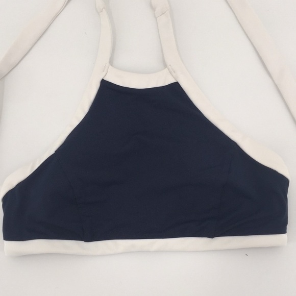 Seafolly Block Party high-neck bikini top. - Picture 2 of 6